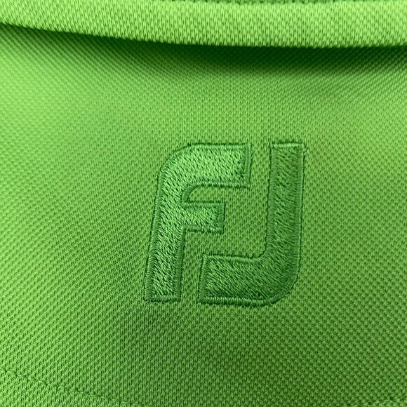 Footjoy Mens Polo Shirt Size L Green Short Sleeve Collared Golf Shirt - Picture 6 of 15